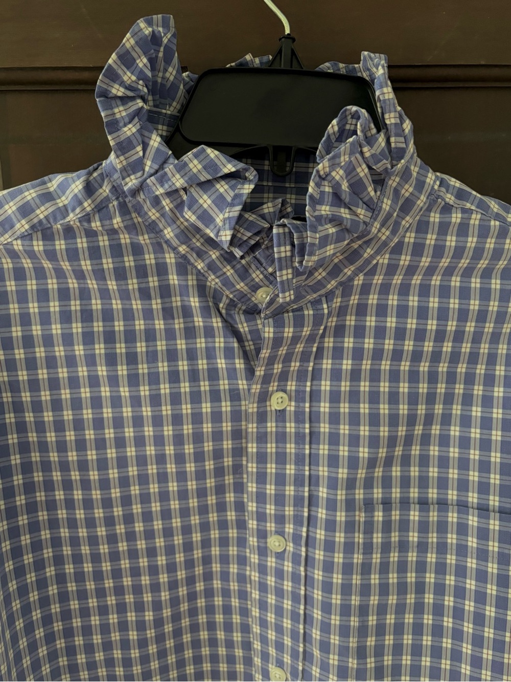 Purple Ruffled Collar Shirt for Women
